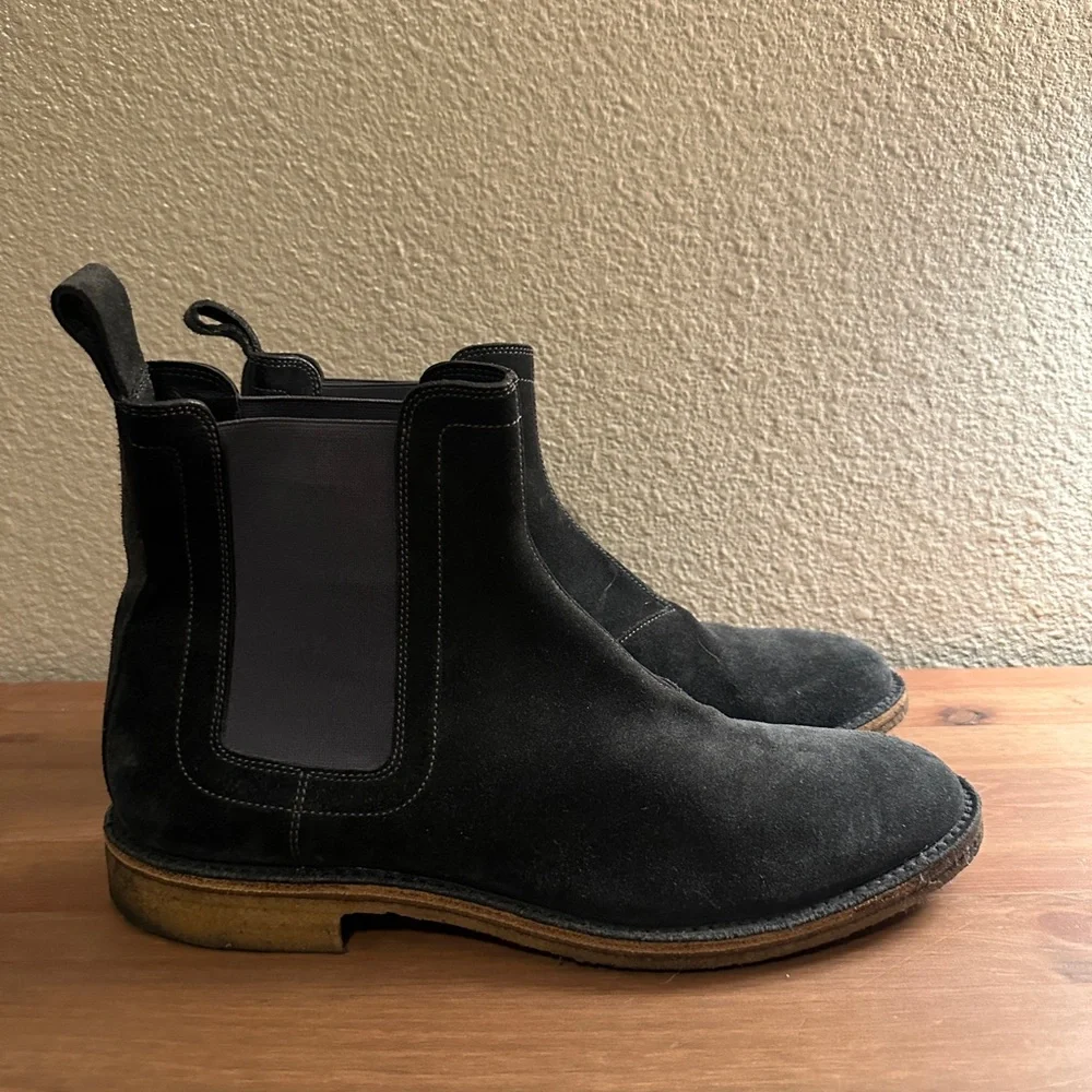 Bottega Veneta blue gray Chelsea boots